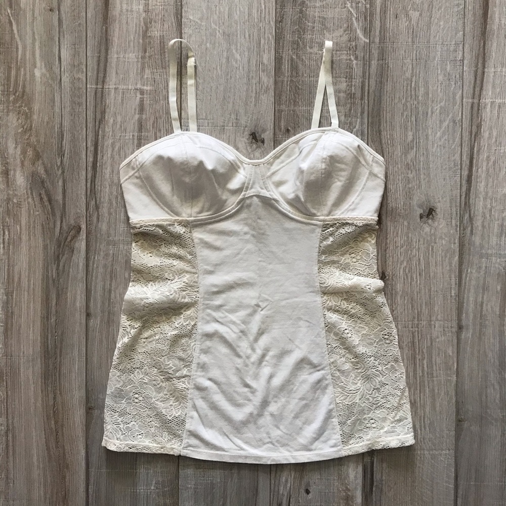 Aritzia Talula Laced Panel Bustier Tank Top